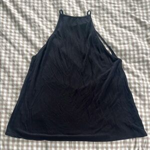 TOBI open back high neck black Tank Top